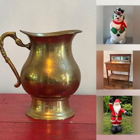 MaxSold Auction: This online auction features storage totes, craft supplies, Fiestaware, vinyl records, vintage blow molds, Christmas inflatables, children’s books, toys, toddler & women’s clothing, rubber ducks, games, DVDs, NIB collector Barbie, play kitchen & workbench, small kitchen appliances, puzzles, new mailers, Royal Doulton figurine, antique settee, pet products, art glass, antique bottle, and more!