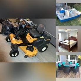 MaxSold Auction: This online auction features zero turn mower, pressure washer, lawn mower, paddle boat, upright freezer, mini fridge, outdoor games, garden tools, power & hand tools, chainsaw, patio furniture, toys, wheelchair, TVs, Evesham, small kitchen appliances, tub chair, area rugs, Hummels, collector plates, Royal Doulton figurines, outerwear, vintage quilts, 4 poster bed, women’s clothing & shoes, stereo components, Belleek, games, sewing machines, serger, and much, much, more!!!