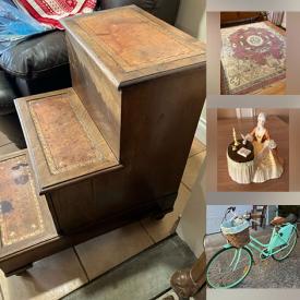 MaxSold Auction: This online auction features game, men’s & women’s clothing & footwear, small kitchen appliances, watch, vintage library steps, garden art, bikes, CDs, area rug, pet products, teacup/saucer sets, Royal Doulton figurine, craft supplies, sports equipment, yarn, NIB lever door handles, DVDs, TV, costume jewelry, and more!!