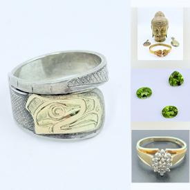 MaxSold Auction: This online auction features gold, silver & gemstone jewelry, loose gemstones, watches, coins, art glass, perfume bottles, snuff bottles, South American pottery, stone carvings, and more!