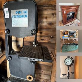 MaxSold Auction: This online auction features small kitchen appliances, office supplies, vintage table & chairs, CDs, stereo systems, collector plates, electric fireplace, camping gear, window AC unit, lawnmower, garden tools, ladder, power & hand tools, and more!