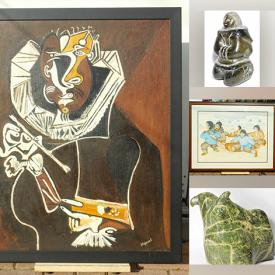 MaxSold Auction: This online auction features Inuit artwork, Katie Gill painting, Raymond R. Picard painting, antique print, antique frames, tennis & squash rackets, and more!
