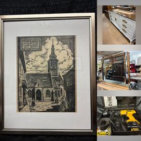 MaxSold Auction: This online auction features power tools, Squishmallows, security camera, toys, games, indoor fountain, small kitchen appliances, Wilton cake pans, silicone moulds, flatware, DVDs, golf clubs, Royal Doulton figurine, leaded glass panel, collector plates, puzzles, camera system, tires, and more!
