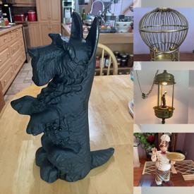 MaxSold Auction: This online auction features art glass, pitcher collection, tea sets, vintage kitchen tools, steins, soapstone carvings, decanters, men’s & women’s clothing & footwear, Disney collectibles, Precious Moments, wire wall art, video game console & games, bar stools, walker, wicker baskets, Caroline Kinder sculptures, Halloween costumes, marionette puppets, gold, silver, & costume jewelry, vintage cookie jars, children’s books, stereo components, oil lamps, oil rain lamp, Swarovski jewelry, humidifier, and more!