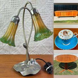 MaxSold Auction: This online auction features teacup/saucer sets, tulip lamp, coins, banknotes, malachite glass, Evesham, art glass, children’s books, cabinet plates, table lighters, stamps, wood carvings, costume jewelry, games, stereo components, dressing vanity, watches, flatware, sports trading cards, teak furniture, and more!