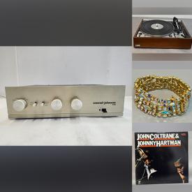 MaxSold Auction: This online auction features vinyl records, vintage turntables, vintage stereo components, silver & costume jewelry, snuff bottle, jade carvings & bangles, Swarovski figurines, and more!