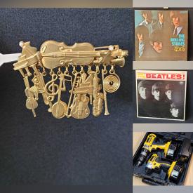 MaxSold Auction: This online auction features vinyl records, power & hand tools, vintage brooches, promo posters, harmonicas, games, and more!