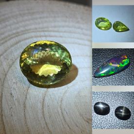 MaxSold Auction: This online auction features loose gemstones such as citrines, sapphires, opals, garnets, tanzanites, tourmalines, peridot, rubies, moonstones, emeralds, spinels, amethysts, and more!