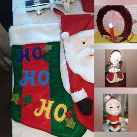 MaxSold Auction: This online auction features vintage Christmas items including jewellery, bubble lights, ornaments, stockings, wreaths, gift boxes, and more!