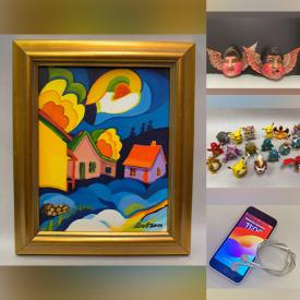 MaxSold Auction: This online auction features Tom Thomson artwork, MCM armchair, Indigenous artworks, art glass, Blue Mountain pottery, perfume bottle, Mexican Folk art, watches, vintage Limoges collectibles, teacup/saucer sets, Bunnykins, silver & costume jewelry, coins, Pokémon collectibles, South American art pieces, and more!
