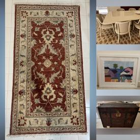 MaxSold Auction: This online auction features antique trunk, vintage kitchen tools, heater, leather sectional sofa, sunroom sectional, area rug, small kitchen appliances, chrome/glass table, TV, women’s clothing, security chest, club chairs, garden tools, wheelchair, and more!