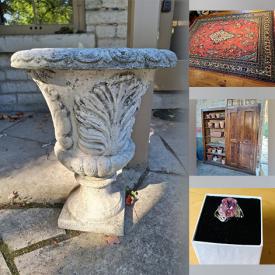 MaxSold Auction: This Charity/Fundraising Online Auction features gemstone  & costume jewelry, power tools, planters, BBQ grill, antique thimble, art books, snowshoes, garden tools, printer, Halloween costumes & wigs, sofa bed, vinyl records, air purifier, silk scarves, area rug, small kitchen appliances, stereo components, art supplies, teak furniture, women’s clothing, watches, antique church bench, NIB mini trampoline, office supplies, sewing notions, coins, game, and more!