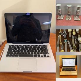 MaxSold Auction: This online auction features trailer tires, monitors, crystal decanters, bottle open collection, hand tools, crock, vintage telephone settee, laptops, area rug & runner, men’s shoes, office supplies, watches, hurricane lamp lusters, computer components & memory, costume jewelry, teacup/saucer sets, art glass, and more!