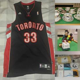 MaxSold Auction: This online auction features bakeware, collector plates, girls\' clothing, NIB security cameras, Royal Doulton figurines, jerseys, men’s & women’s clothing & footwear, teacup/saucer sets, printers, and more!