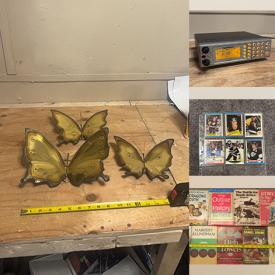 MaxSold Auction: This online auction features vintage books, monitors, speakers, stereo components, scanners, hand tools, vehicle light bars, binoculars, oil lamps, Morse electrophonic stereo, steins, portable AC unit, teacup/saucer sets, ham radio accessories, stained glass lamp shade, vintage postcards, coaster collection, vinyl records, sports trading cards, movie lobby cards, antique bottles, souvenir spoons, DVDs, costume jewelry, wood stove, patio furniture, ladders, and more!