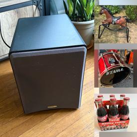 MaxSold Auction: This online auction features video game console, ceramic tiles, small kitchen appliances, ukulele, guitar, zither, violin, drum set parts, amp, model kit, ventriloquist doll, fitness gear, NIB ceiling light watch, puzzles, comics, vintage magazines, pet products, dollhouse, and more! \n