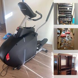 MaxSold Auction: This online auction features an Xbox 360, elliptical, Bose speakers, home furniture, lamps, jewelry, china, small appliances, sewing machine, records, books, Epson scanner, slide projector, outdoor furniture, Sentry safe, Husky tool chest, and much, much, more!!!!!!!!