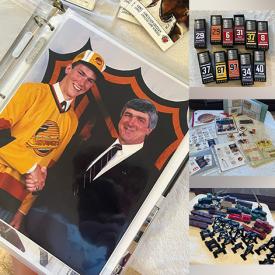 MaxSold Auction: This online auction features train cars, engines, track, transformers, & buildings, sports collectibles, sports trading cards, model airplanes, and more