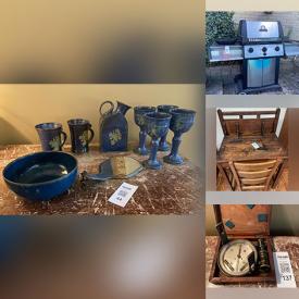 MaxSold Auction: This online auction features carved masks, camera, cork art, William Breedom prints, exercise equipment, wine rack, leather furniture, stereo components, Donn Zver pottery, vintage steamer trunk, small kitchen appliances, wingback chair, wine-making equipment, fitness gear, vinyl records, beveled glass panels, hardware, painting supplies, power & hand tools, art supplies, sewing machine, costume jewelry, CDs, printers, home electronics, sports collectibles, garden tools, wicker furniture, garden art, BBQ grill, planters, barrister bookcases, and more!
