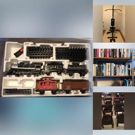MaxSold Auction: This online auction features children’s books, art books, exercise equipment, electronic keyboard, stove, bikes, bookshelves, train set, wicker furniture, wingback chair, and more!