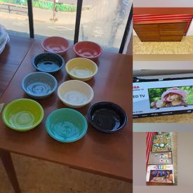 MaxSold Auction: This online auction features MCM furniture, wood carvings, vintage mantel clock, Fiestaware, teak furniture, teacup/saucer sets, Ty collection, decorative plates, games, vintage sewing machine, garden tools, TV, small kitchen appliances, storage bins, and more!