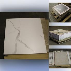 MaxSold Auction: This online auction features large quantities of porcelain tile including cream, beige, bronze, ivory, ash, white, silver, taupe, brown, sand, grey, and more