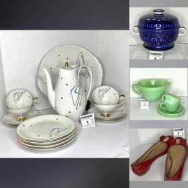 MaxSold Auction: This online auction features Arabia bowls, jadeite, vintage Belleek, vintage teapots, Roseville pottery, Beswick pottery, art glass, small kitchen appliances, MCM pendant lamp, cottage ware, vintage world dolls, vintage fabric, McCoy pottery, Haeger pots, soapstone carvings, Jasperware, and more!