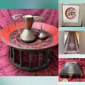 MaxSold Auction: This online auction features lawnmower, art pottery, small kitchen appliances, Le Creuset, antique Burmese kalat, rug runner, ethnic textiles & clothing, quilts, vintage sewing machine, DVDs, CD, antique books, antique Chinese table, vintage silk kimono, women’s clothing, desk, office supplies, live plants, patio furniture, planters, garden tools, pet products, futon, camping gear, fitness gear, and more!
