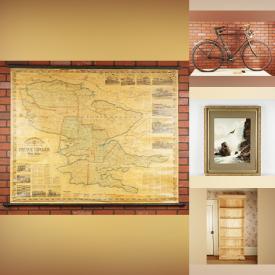 MaxSold Auction: This online auction features antique maps, antique roll top desk, exercise equipment, book shelves, antique blanket boxes & trunks, vintage paintings, vintage bikes & bike lamps, William Henry Jackson photographs, vintage photo on glass, antique daguerreotype, antique photographs, antique stereoscope viewer & cards, antique cabinet card photography, and more!