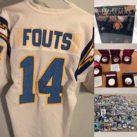 MaxSold Auction: This online auction features Royal Doulton figurine, watch, sports collectibles, jerseys, coins, men’s clothing & shoes, children’s books, games, vintage typewriter, sports trading cards, geotrax train, stamps, Hull pottery, power tools, women’s footwear, rackets, NIB resealable bags, learning aids, and more!n