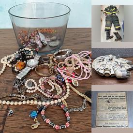 MaxSold Auction: This online auction features silver jewelry, gemstones & minerals, DVDs, sports trading cards, Star Wars collectibles, children’s books, non-sports trading cards, sunglass collection, stein, costume jewelry, computer parts, hand tools, pet products, small kitchen appliances, games, sports collectibles, sleigh bed, office supplies, women’s clothing, toys, craft supplies, RC boat, home electronics, and more!