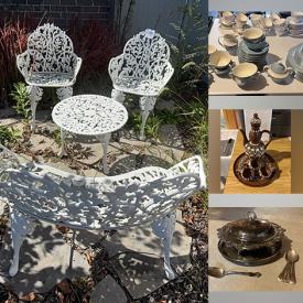 MaxSold Auction: This online auction features Evesham, soapstone carving, floor vase, small kitchen appliances, DVDs, leather furniture, fitness gear, costume jewelry, women’s footwear, framed wall art, home electronics, art glass, Jasperware, perfume bottle, art pottery, decorative plates, office supplies, Art Deco waterfall credenza, Nao figurine, metal wall art, printers, Hilborn pottery, golf clubs, toys, camping gear, watches, office supplies, speakers, cedar chest, area rugs, power & hand tools, garden tools, snow blower, garden fountain, pressure washers, lawn mower, bikes, solar lights, garden art, patio furniture, and much, much, more!!!