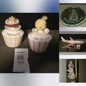 MaxSold Auction: This online auction features vintage Barbie house, McCoy pottery, games, Toby mug, milk glass, Blue Mountain pottery, Harker pottery, decanter, Snowbabies, art glass, Robinson Ransbottom, animal figurines, Shawnee pottery, vintage head vase, art pottery, Pixieware, Hull pottery, and more!