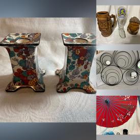 MaxSold Auction: This online auction features wall art, small kitchen appliances, beer mugs, pet products, inflatable dinghy, sad irons, children’s books, bikes, decanter, collector plates, antique chair, Laurentian pottery, wood masks, Bunnykins, vintage stone jug, and more!