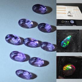 MaxSold Auction: This online auction features Moissanite jewelry, jade ring, and  loose gemstones such as opals, citrines, rubies, tourmalines, sapphires, garnets, tanzanites, emeralds, spinels, topaz, zircons, peridots, morganite, amethysts, and more!