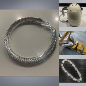 MaxSold Auction: This online auction features computer desk, silver & costume jewelry, watch, oil lamps, collector plate, floor vase, new balance bike, art pottery, a camera, office supplies, hand puppets, picture lights, small kitchen appliances, solar light, security camera, acrylic stools, and more!\n