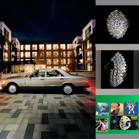 MaxSold Auction: This online auction features Mercedes-Benz, diamond rings, vinyl records, coins, Virtual Reality headset, costume jewelry, security cameras, watch, winter tires & rims, garden tools, CDs, and more!