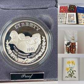 MaxSold Auction: This online auction features coins, video games, art glass, stone carvings, stamps, First Day covers, commemorative stamps, Dept 56 buildings, cast iron bank, Keepsake ornaments, vintage books, Chinese blue & white, vintage lunchbox, Legos, vintage children’s books, and more!