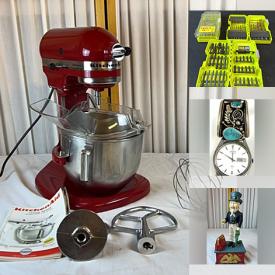 MaxSold Auction: This online auction features art pottery, men’s shirts, bakeware, silver & gold jewelry, coins, cast iron bank, small kitchen appliances, storage totes, power & hand tools, trinket dishes, and more!