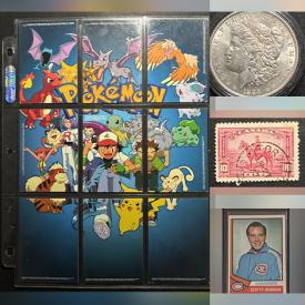 MaxSold Auction: This online auction features coins, sports trading cards, banknotes, stamps, comics, The Beatles collectibles, Magic: The Gathering cards, Pokémon cards, and more!\n