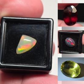 MaxSold Auction: This online auction features jade ring, and loose gemstones such as citrines, tanzanites, tourmalines, opals, aquamarines, sapphires, emeralds, garnets, topaz, zircons, amethysts, moonstones, and more!