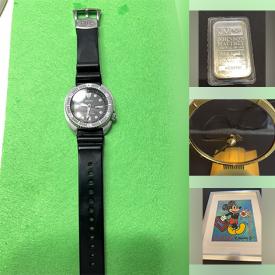 MaxSold Auction: This online auction features Carnival glass, watches, silver jewelry, coins, silver bars, loose gemstones, clocks, African carvings, Indigenous artwork, antique document, sports collectibles, art glass, sports trading cards, Pop-Culture artwork, Tedy Zet art, garden tools, Keirstead print, Robert Bateman artwork, and more!