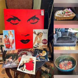 MaxSold Auction: This online auction features wood carvings, beauty appliances, hat box collection, jewelry cabinet, planters, vintage fabric & linens, home electronics, kimonos, women’s footwear, boudoir lamp, antique settees, Moorcroft, small kitchen appliances, wine fridge, crock, office supplies, designer perfumes, fitness gear, area rug & runner, privacy screens, antique secretary desks, wicker baskets, vintage dolls, cranberry glass, Royal Doulton figurines,  vintage tins, chandelier prism collection, craft supplies, decanters, costume jewelry, coins, stamps, and much, much, more!!!