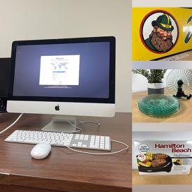 MaxSold Auction: This online auction features costume jewelry, men’s clothing, iMac computers, string lights, vintage tools, tabletop water fountain, small kitchen appliances, vintage toys, metal wall art, children’s books, table lamps, and more!n