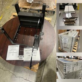 MaxSold Auction: This online auction features electric plates, office wall dividers, cabinets, overhead shelves, lab benches, credenza, office chairs,  panels/shelves, and more!