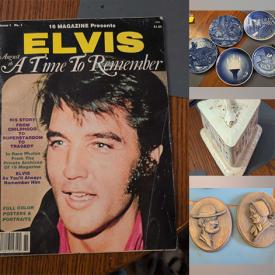 MaxSold Auction: This online auction features costume jewelry, stamps, novelty pin collection, buttons, sports trading cards, Pokémon cards, Wade figurines, key chain collection, decorative plates, children’s books, porcelain doll, donkey planter collection, novelty neck ties, M&M dispensers, teacup/saucer sets, Cherished Teddies, perfume bottle, sports collectibles, collector plates, vinyl records, and more!