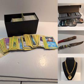 MaxSold Auction: This online auction features Aklot drum, DVDs, CDs, art & craft supplies, stamps, camping & fishing gear, art glass, silver & costume jewelry, Yu-Gi-Oh cards, Magic cards, Pokémon cards, sports trading cards, comics, and more!