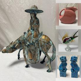MaxSold Auction: This online auction features art glass, Star Wars collectibles, trinket boxes, rooster statues, Fiesta ware, Carnival glass, Pokémon collectibles, perfume bottles, pet products, duck stamp prints, Molly Dallas spatterware, video game console & games, Halloween inflatables, Boyds Bears houses, die-cast vehicles, vintage trinket boxes, brass collectibles, Willow Tree figurines, and more!