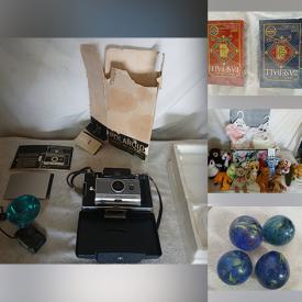 MaxSold Auction: This online auction features Hallmark ornaments, sunglasses, costume jewelry, aquarium, pole lamps, bar stools, sports collectibles, DVDs, vinyl records, sewing machine, decanters, action figures, CDs, fishing gear, decoys, McDonald’s toys, sports trading cards, Star Wars collectibles, small kitchen appliances, buttons, Legos, stamps, comics, wheelchair, PEZ dispensers, children’s books, art glass, and much, much, more!!!