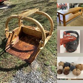 MaxSold Auction: This online auction features motorcycle jack, power & hand tools, toolboxes, electrical supplies, painting tools, toys, garden tools, guitar amp, tires, power washer, fitness gear, DVDs, NIB basketball hoop kit, metal shelving, small kitchen appliances, car parts, commercial display shelf, maple sap buckets, pallets, storage totes, and more!
